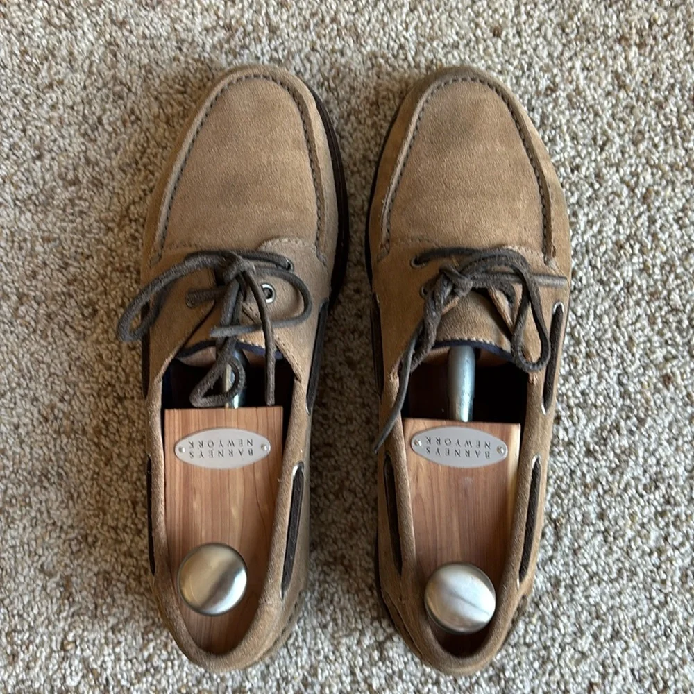 Brunello Cucinelli Men’s Brown Suede Moc Toe Boat Shoes Made in Italy US 9.5-10 - Picture 5 of 8